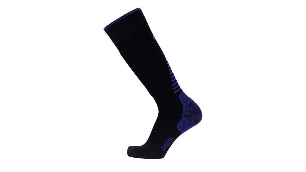 Point 6 Ski Pro Racer OTC Men's Socks, Black, Medium 1415-204-06