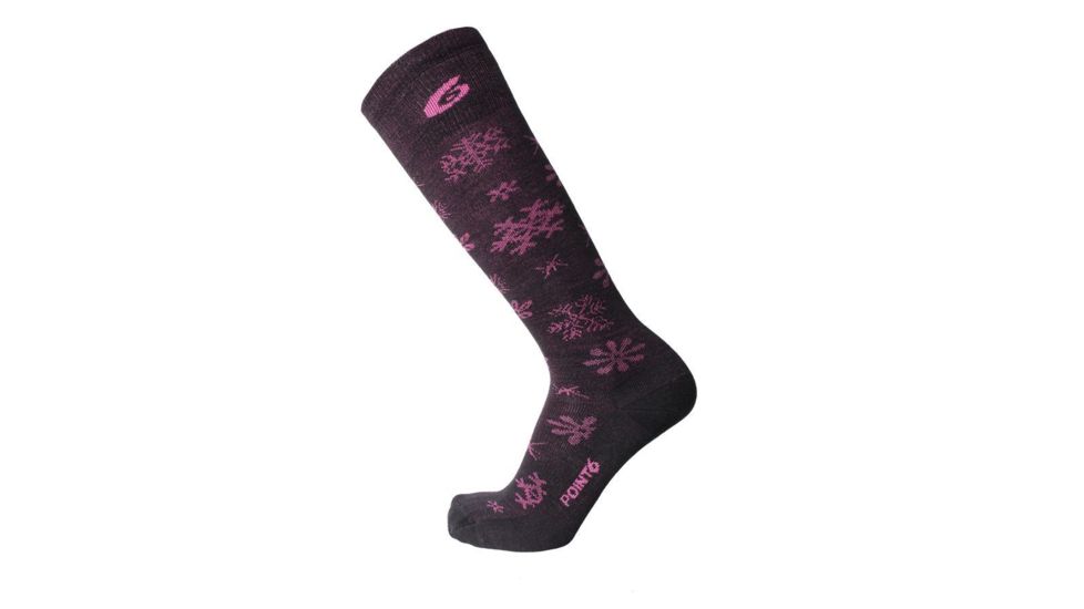 Point 6 Ski Ultra Light Blizzard OTC Women's Sock, Black, Small 1405-204-05