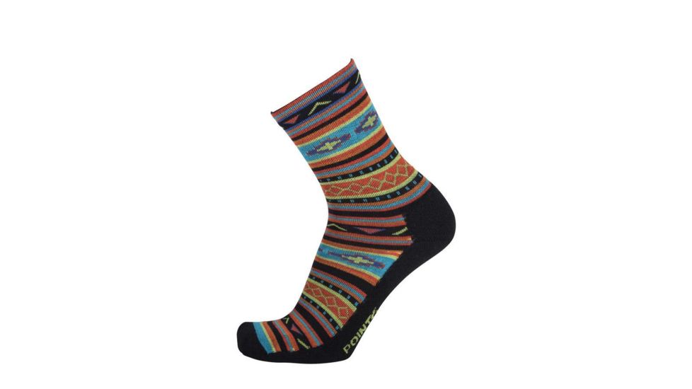 Point 6 Taos Extra Light 3/4 Crew Women's Sock, Black, Small 2872-204-05