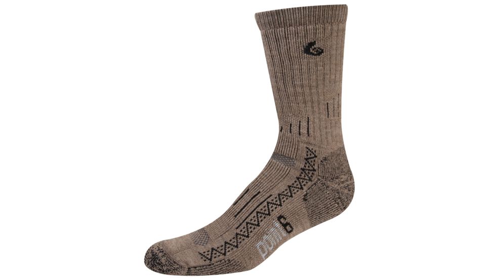 Point 6 Trek Tech Heavy Crew Sock - Mens  -Taupe-Large