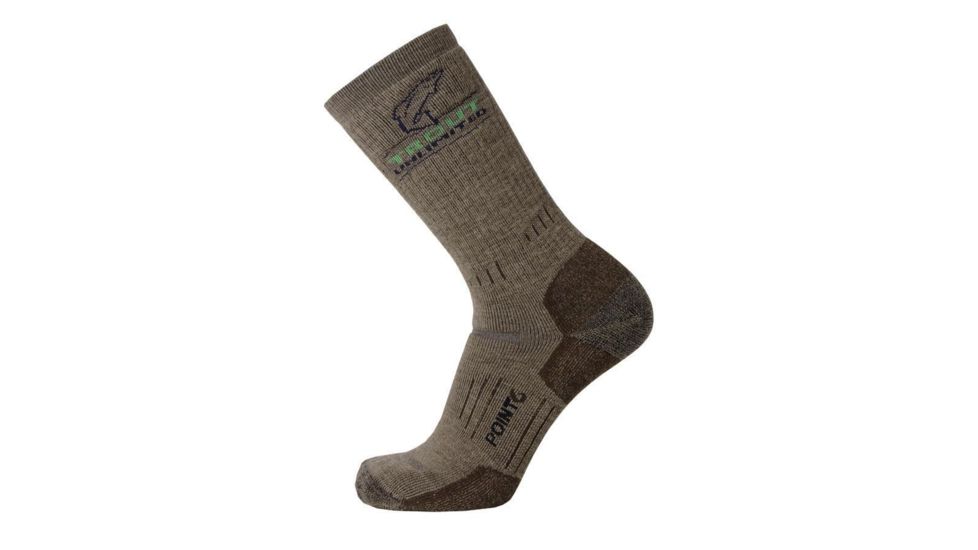 Point 6 Trout Unlimited Boot Medium Mid Calf Men's Socks, Earth, Medium 2006-320-06