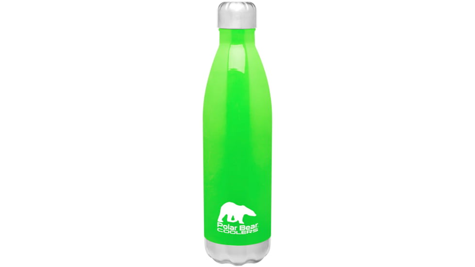 Polar Bear Coolers Urban Canteen 17oz Water Bottle, Neon Green, 0.5 liters, PBUCNG