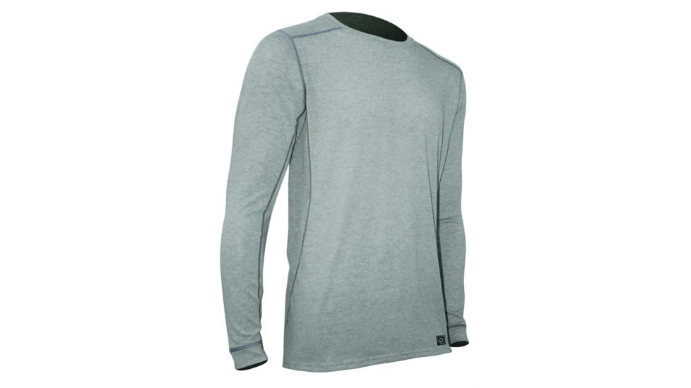 Polarmax Micro H1 Long Sleeve Crew - Mens-Grey Heather-Small