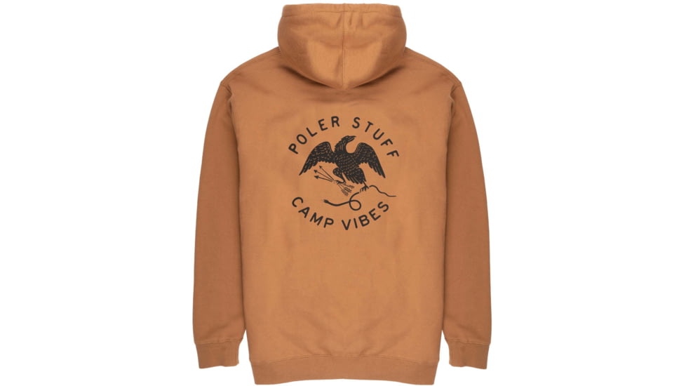 Poler Brand Brand Hoodie, Medium, Saddle, 214APM2608-Saddle-M