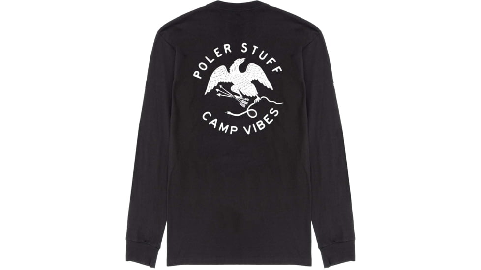 Poler Brand Brand Long Sleeve Shirt, Small, Black, 214APM2204-Black-S