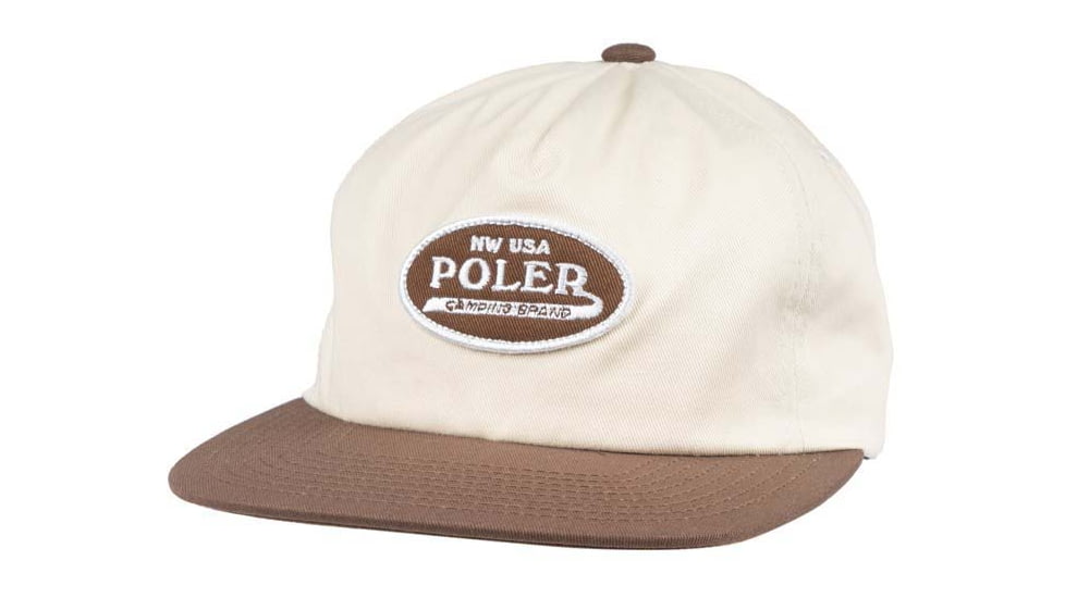 Poler Brand Brand Patch Hat, Off White, One Size, 214ACU7004-Off White-O/S