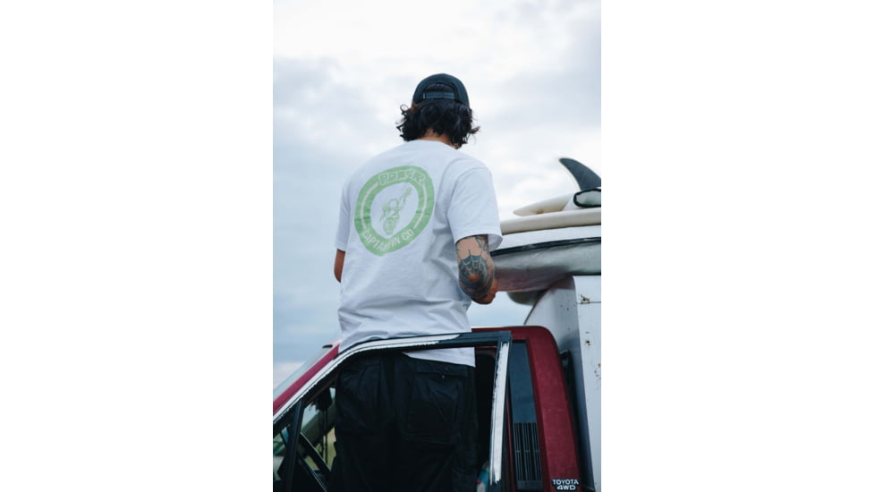 Poler CF X Flower Time T-Shirt, 2XL, White, 212CLU2007-White-XXL