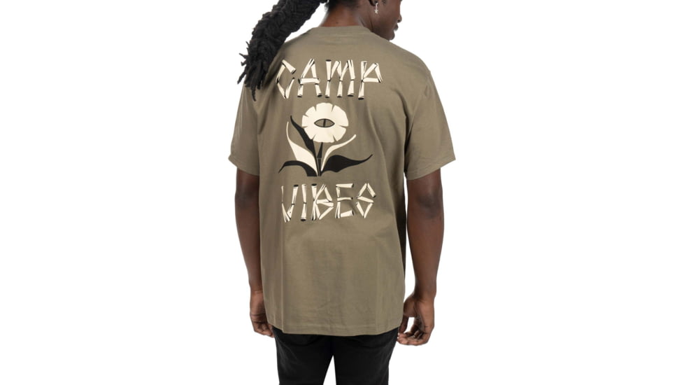 Poler Floral Vibes T-Shirt, Medium, Military Green, 221APM2007-MILITARY GREEN-M