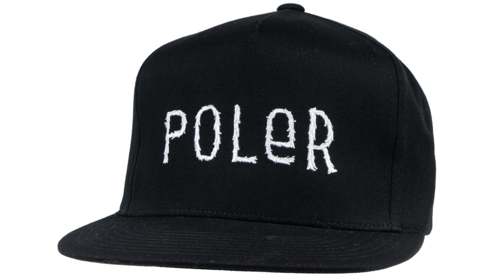 Poler Furry Font Snapback Hat, Black, One Size, 214ACU7008-Black-O/S