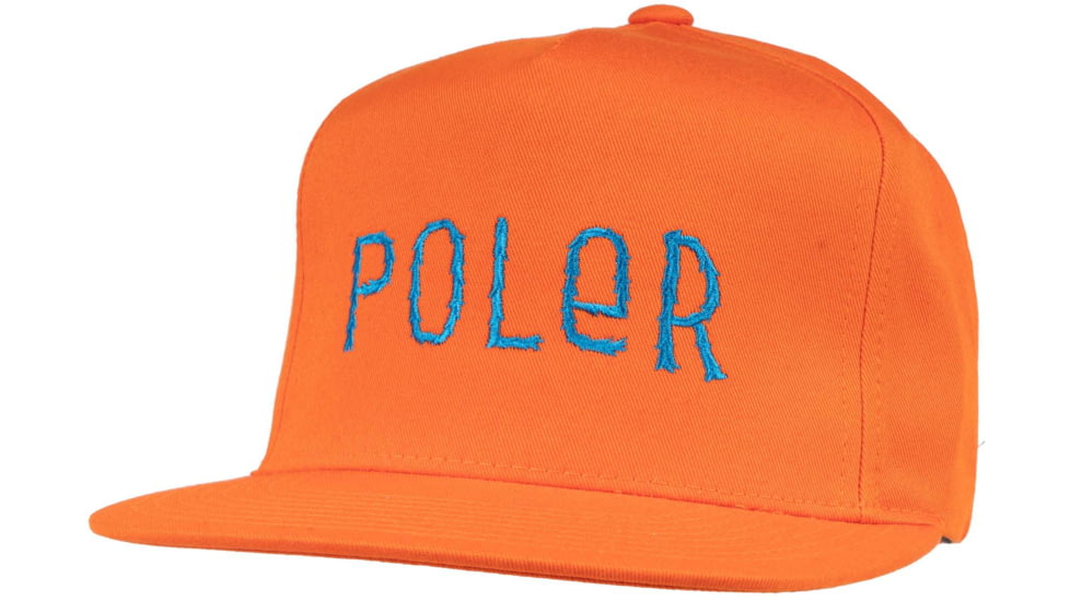 Poler Furry Font Snapback Hat, Orange, One Size, 214ACU7008-Orange-O/S