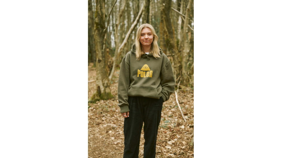 Poler Fuzzy Stuff Hoodie, Large, Army Green, 221APM2602-Army Green-L