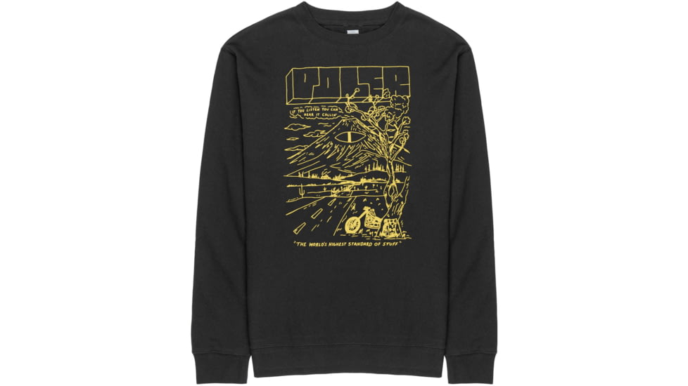 Poler Hear It Callin' Crew, Small, Black, 212APM2503-Black-S