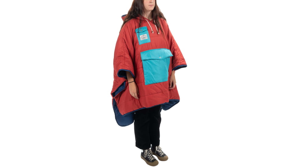 Poler Poncho, Blueberry/Cherry, One Size, 214ACU5601-BlCherry-O/S