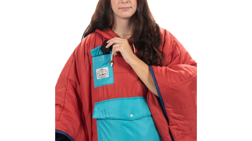 Poler Poncho, Blueberry/Cherry, One Size, 214ACU5601-BlCherry-O/S