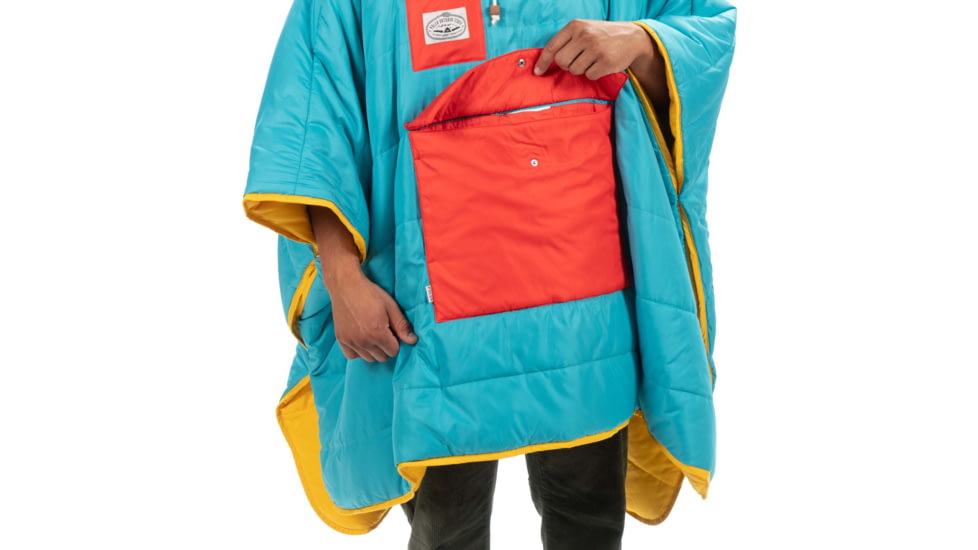 Poler Poncho, Goldenrod/Bluepine, One Size, 214ACU5601-GBluepine-O/S