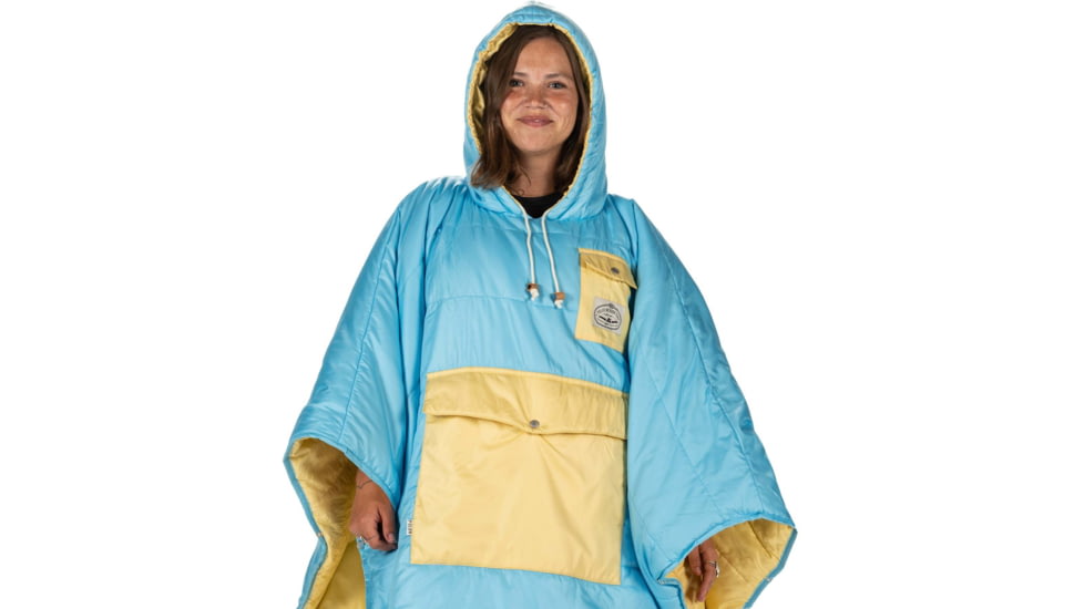 Poler Poncho, Powder Blue Daisy, One Size, 212ACU5601-PBlDaisy-O/S