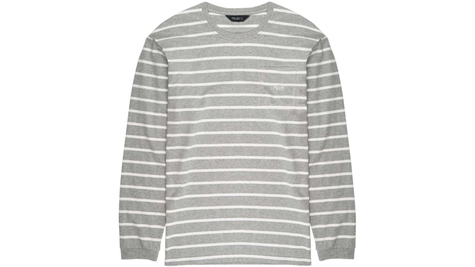 Poler Rufus Knit Long Sleeve Shirt, Large, Gray, 214APM3501-Gray-L