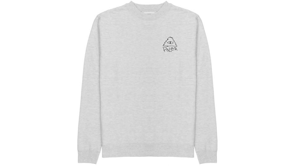 Poler Scribble Crew, Small, Grey Heather, 223APM2503-Grey Heather-S