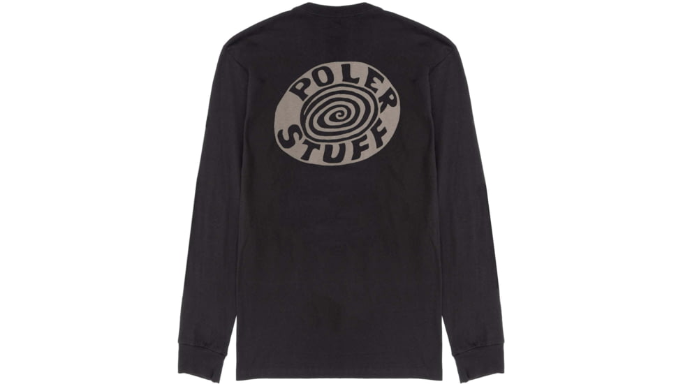 Poler Spiral LS Shirts, Small, Black, 214APM2203-Black-S