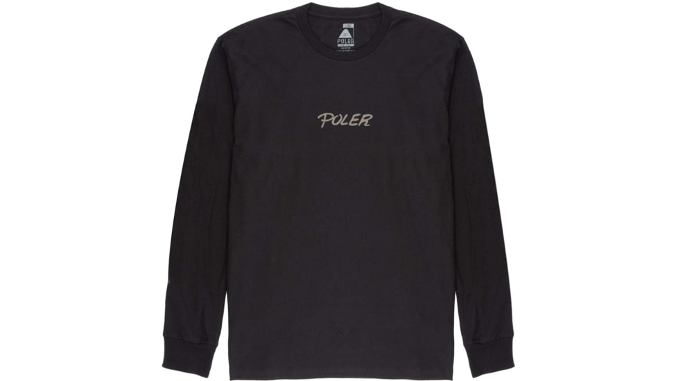 Poler Spiral LS Shirts, Small, Black, 214APM2203-Black-S