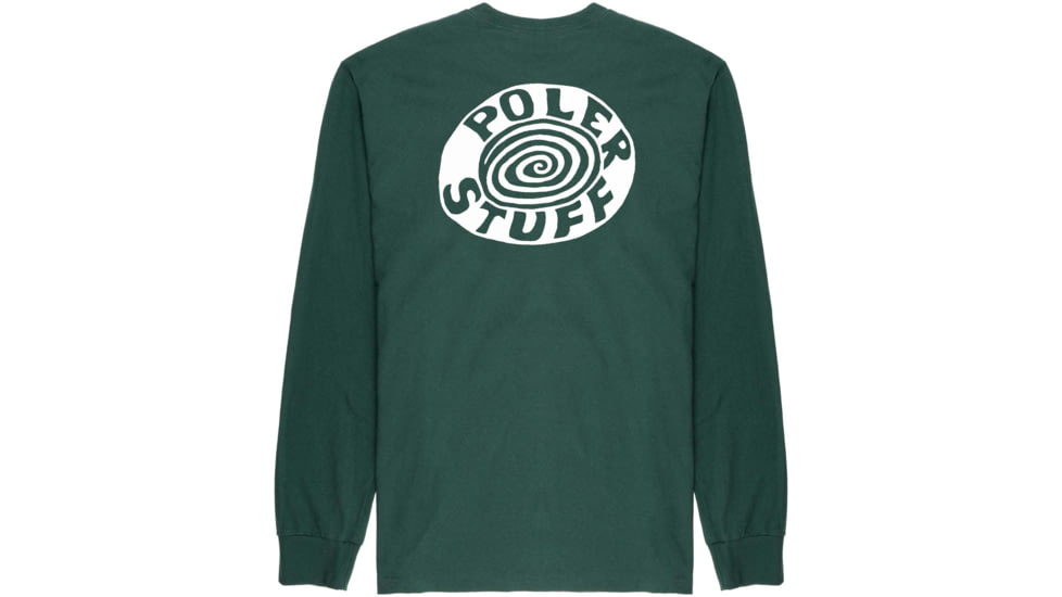 Poler Spiral LS Shirts, Large, Forest Green, 214APM2203-Forest Green-L