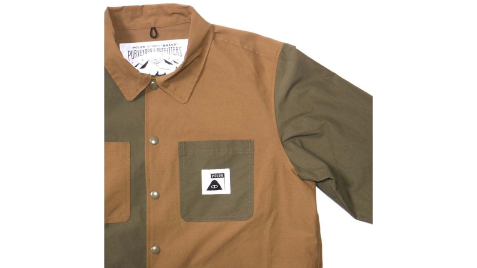 Poler Summit Coverall Coach Jacket, Large, Beige, 55200200-Beige-L