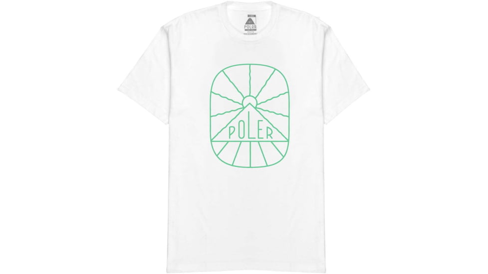 Poler Sunburst T-Shirt, Large, White, 221APM2010-White-L