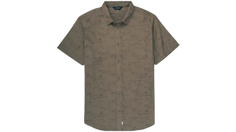 Poler The Ned Shirt, Extra Large, Powder Olive, 211APM3001-Powder Olive-XL