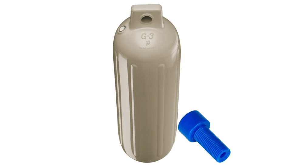 Polyform U.S. G-3 Twin Eye Fender 5.5in x 19in - Sand w/Adapter, G-3-SAND