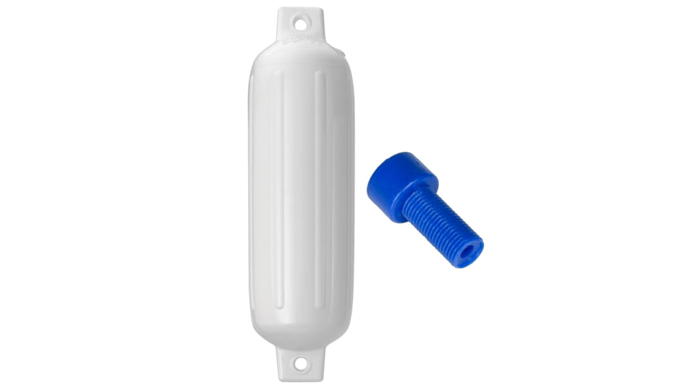 Polyform U.S. G-3 Twin Eye Fender 5.5in x 19in - White w/Adapter, G-3-WHITE