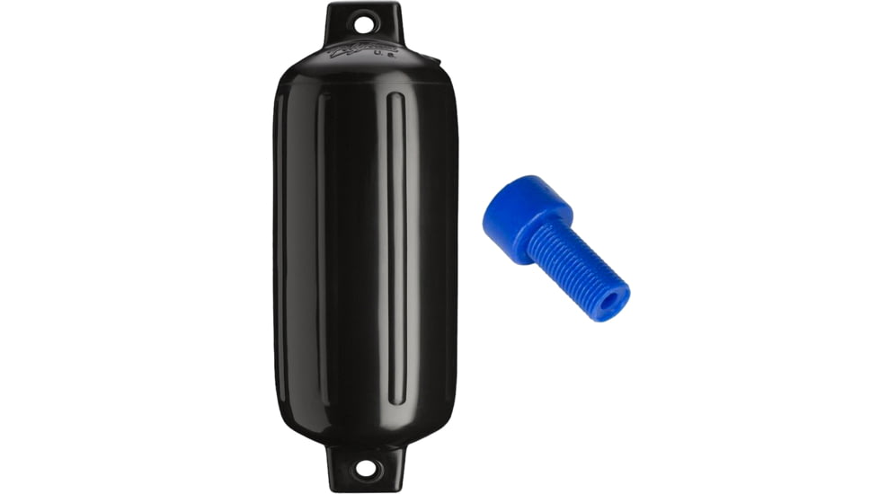 Polyform U.S. G-6 Twin Eye Fender 11in x 30in - Black w/Adapter, G-6-BLACK