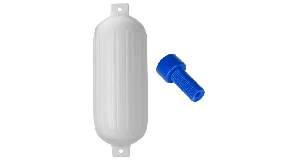 Polyform U.S. G-6 Twin Eye Fender 11in x 30in - White w/Adapter, G-6-WHITE