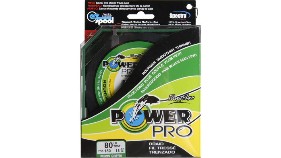 Power Pro Braided Line Moss Green 150 yds. - 80 lb. Test, Green 728683