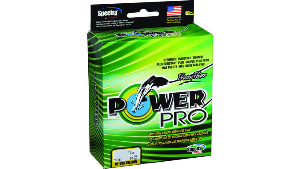 Power Pro Spectra Braided Fishing Line 50lb 500yd Hi-Vis Yellow, 21100500500Y