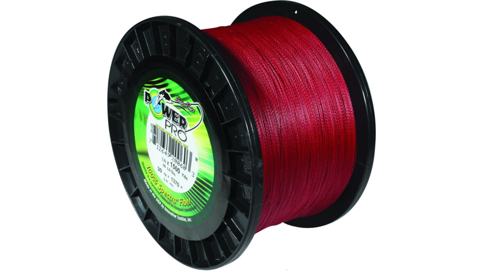 Power Pro Spectra Braided Fishing Line 80lb 1500yd Vermillion Red, 21100801500V