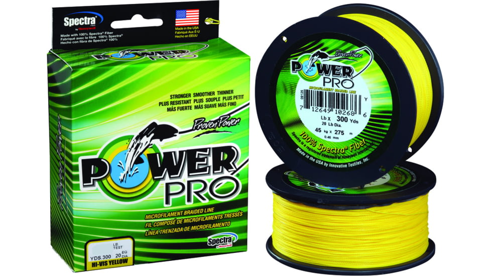 Power Pro Spectra Braided Fishing Line 8lb 300yd Hi-Vis Yellow, 21100080300Y