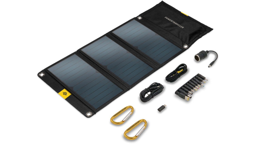 PowerTraveller Falcon 40 Foldable, Multi-Voltage Solar Panel, Black, PTL-FLS040