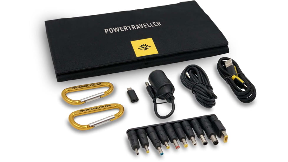 PowerTraveller Falcon 40 Foldable, Multi-Voltage Solar Panel, Black, PTL-FLS040