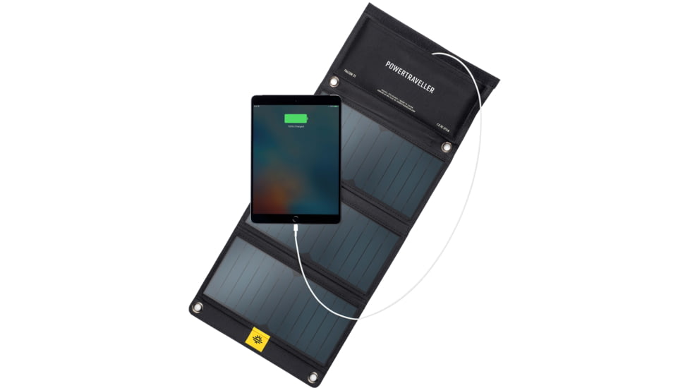 PowerTraveller Falcon 40 Foldable, Multi-Voltage Solar Panel, Black, PTL-FLS040