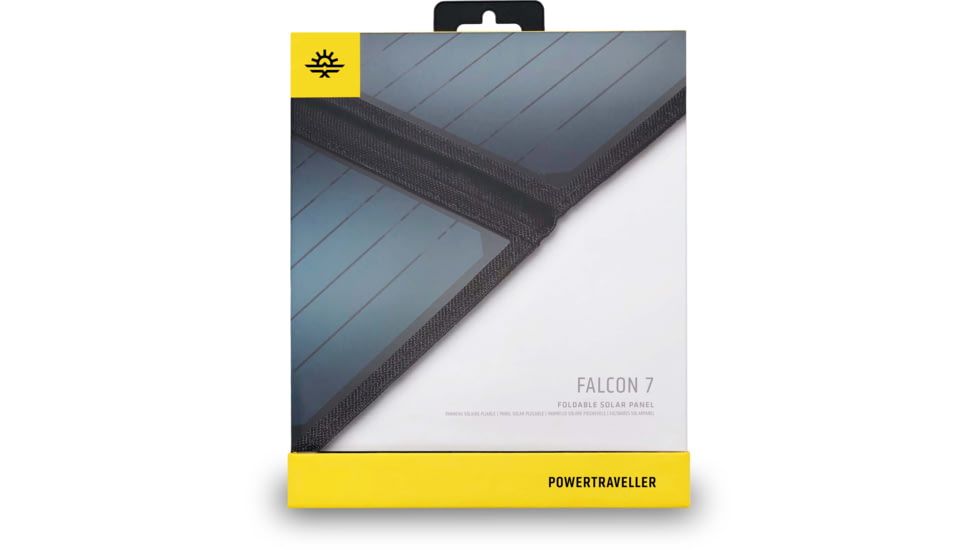 PowerTraveller Falcon 7 Foldable Solar Panel, Black, PTL-FLS007