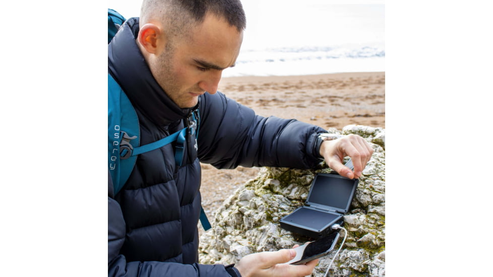 PowerTraveller Solar Adventurer II 10000Mah Solar Charger w/ Integrated Battery, Black, One Size, PTL-SAT040