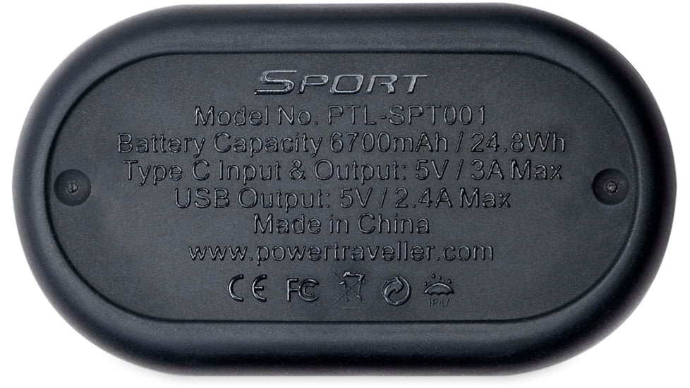 PowerTraveller Sport 25 Power Pack, Black, PTL-SPT001