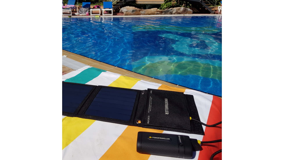 PowerTraveller Sport 25 Solar Kit - Power Pack And Solar Kit, Black, PTL-SPK025