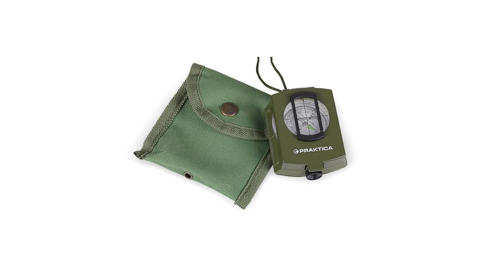 Praktica Travel and Hiking Compass, Green, 85mm L x 65mm W x 30mm H, TCM01G