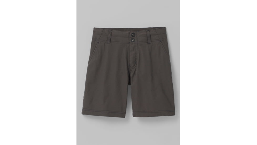 prAna Alana Short Shorts, 7 Inseam, Dark Iron, 2, 1962501-020-07-2