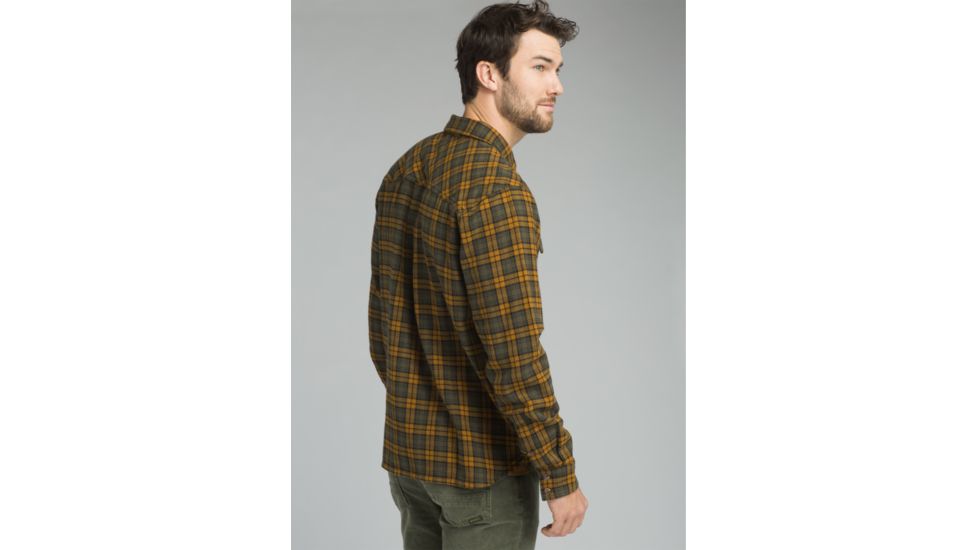 prAna Ansel Long Sleeve Flannel Shirt- Mens, Cargo Green, X-Large, M23181370-CAGR-XL