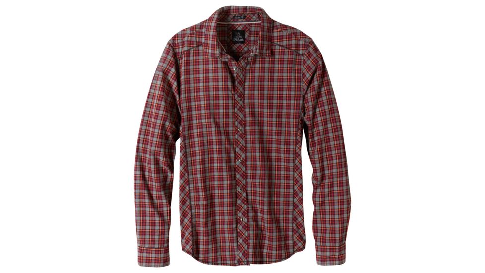 prAna Archer Long Sleeve Shirt - Men's-Grey-X-Large