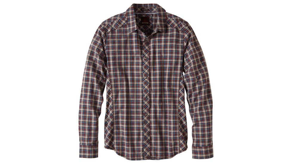 prAna Archer Long Sleeve Shirt - Men's-Dark Khaki-Small