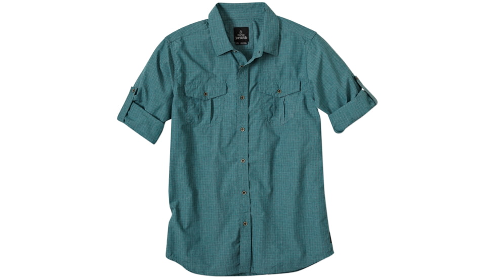prAna Ascension Long Sleeve Shirt - Men's-True Teal-X-Large