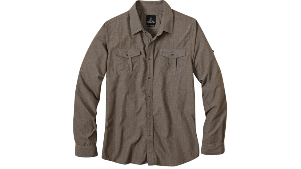prAna Ascension Long Sleeve Shirt - Men's-Mud-Large